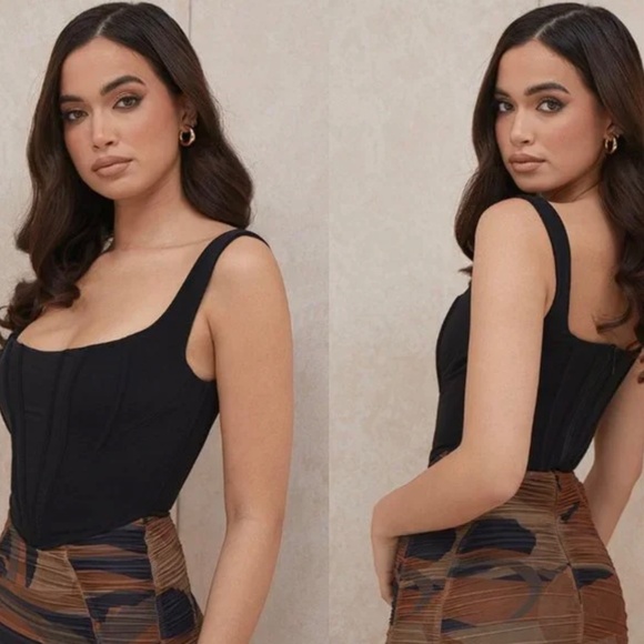 NWOT House of CB 'Ninetta' Black Mesh Corset - Picture 4 of 4